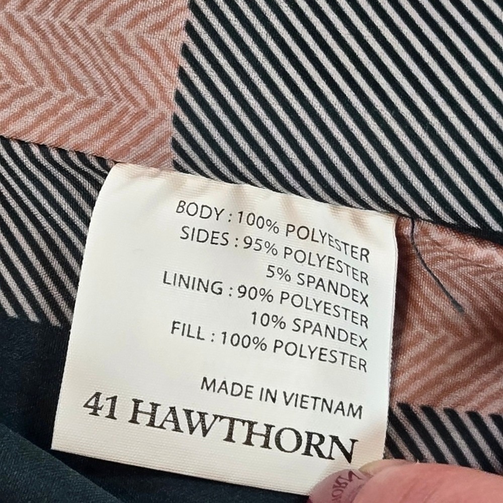41 Hawthorn Quilted Vest Womens Large Green Diamond Puffer Plaid Lined Mock Neck - Picture 6 of 7